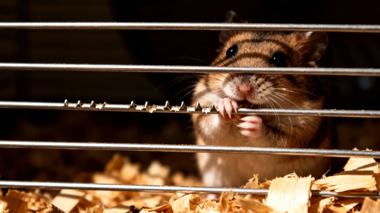 Erwachsene Hamster zeigen oft destruktives Verhalten wie übermäßiges Nagen an Käfigstäben oder Aggressivität, da sie nicht ausreichend artgerechte Beschäftigung und mentale Stimulation erhalten"